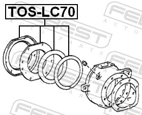 Repair Kit, steering knuckle - TOS-LC70 FEBEST