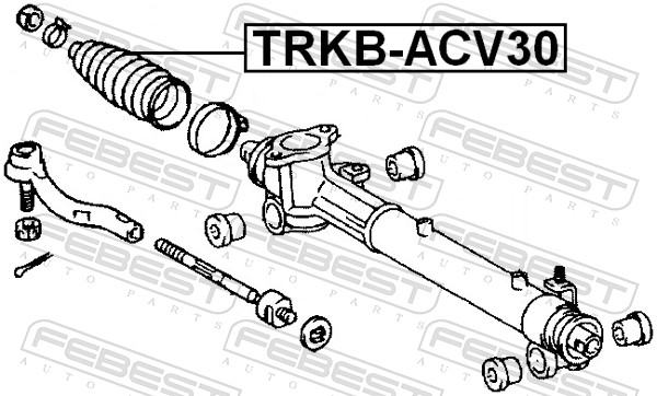 Bellow, steering - TRKB-ACV30 FEBEST