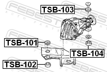 Mounting, differential - TSB-101 FEBEST