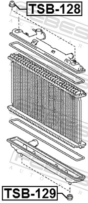 Mounting, radiator - TSB-129 FEBEST