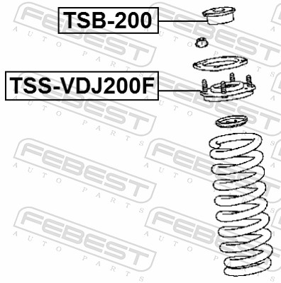 Spacer Bush, shock absorber - TSB-200 FEBEST