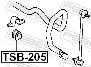 Lagerung, Stabilisator - TSB-205 FEBEST