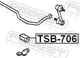 Опора, стабилизатор - TSB-706 FEBEST