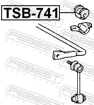 Опора, стабилизатор - TSB-741 FEBEST