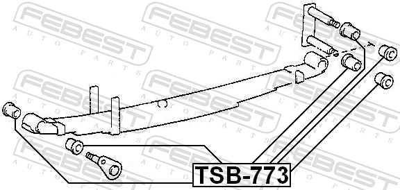 Bush, leaf spring - TSB-773 FEBEST