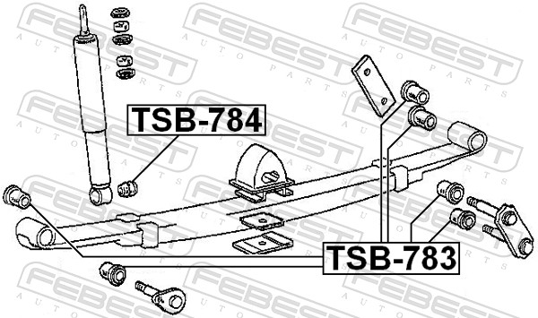 Дистанционная труба, амортизатор - TSB-784 FEBEST