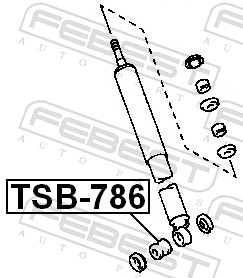 Дистанционная труба, амортизатор - TSB-786 FEBEST