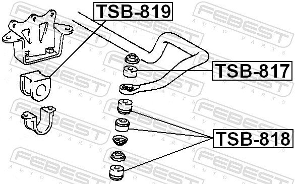 Tie Bar Bush - TSB-817 FEBEST