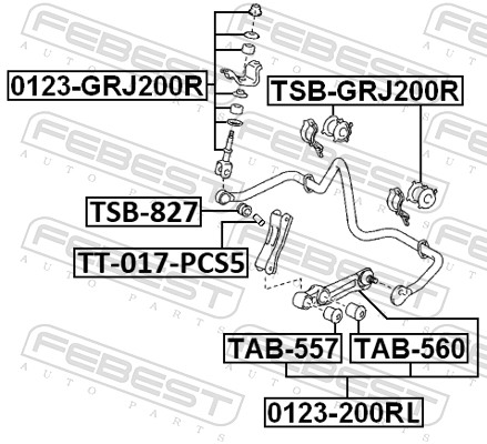 Stabiliser Mounting - TSB-827 FEBEST