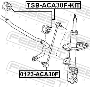 Repair Kit, stabilizer suspension - TSB-ACA30F-KIT FEBEST