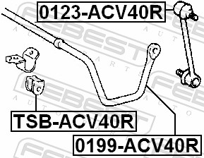 Stabiliser Mounting - TSB-ACV40R FEBEST