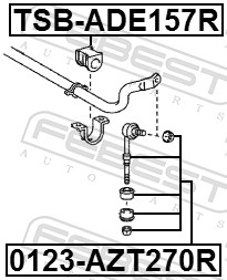 Stabiliser Mounting - TSB-ADE157R FEBEST