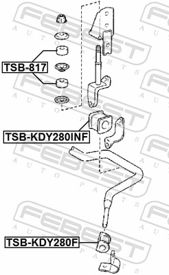 Stabiliser Mounting - TSB-KDY280F FEBEST