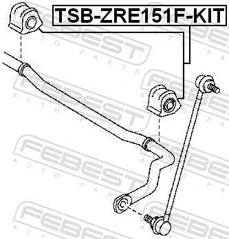 Repair Kit, stabilizer suspension - TSB-ZRE151F-KIT FEBEST