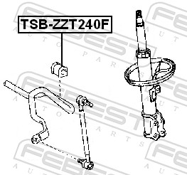 Stabiliser Mounting - TSB-ZZT240F FEBEST