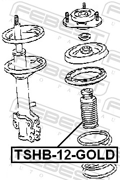 Dust Cover Kit, shock absorber - TSHB-12-GOLD FEBEST