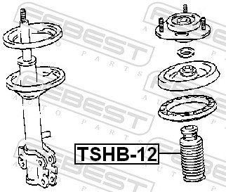 Kit parapolvere, Ammortizzatore - TSHB-12 FEBEST