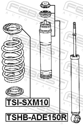Parapolvere, Ammortizzatore - TSHB-ADE150R FEBEST