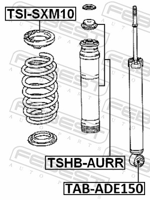 Protective Cap/Bellow, shock absorber - TSHB-AURR FEBEST