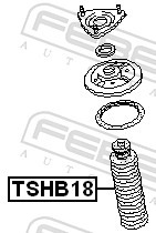 Dust Cover Kit, shock absorber - TSHB18 FEBEST