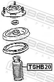 Dust Cover Kit, shock absorber - TSHB20 FEBEST