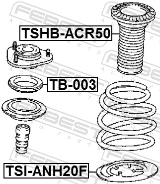 Spring Cap - TSI-ANH20F FEBEST