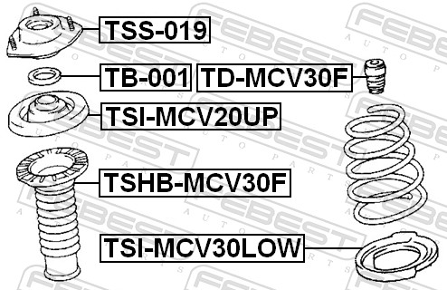Top Strut Mounting - TSS-019 FEBEST