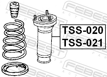 Top Strut Mounting - TSS-021 FEBEST