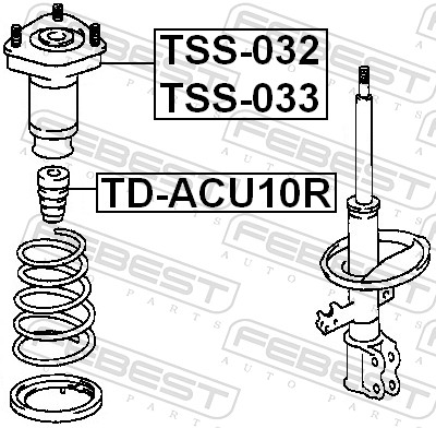 Top Strut Mounting - TSS-033 FEBEST