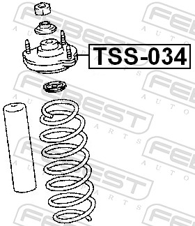 Опора стойки амортизатора - TSS-034 FEBEST