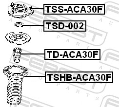 Top Strut Mounting - TSS-ACA30F FEBEST