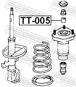 Дистанционная труба, амортизатор - TT-005 FEBEST