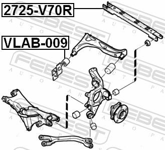 Control Arm-/Trailing Arm Bush - VLAB-009 FEBEST