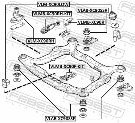 Mounting, axle beam - VLAB-XC90SSR FEBEST