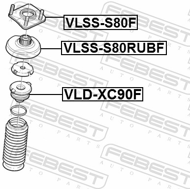 Rubber Buffer, suspension - VLD-XC90F FEBEST