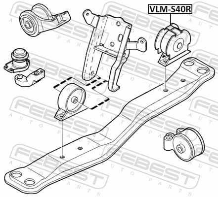 Engine Mounting - VLM-S40R FEBEST