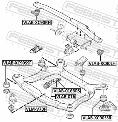 Engine Mounting - VLM-V70F FEBEST