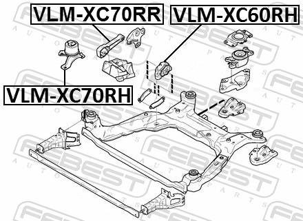 Engine Mounting - VLM-XC70RH FEBEST