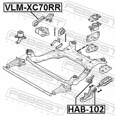 Engine Mounting - VLM-XC70RR FEBEST