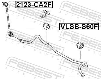 Опора, стабилизатор - VLSB-S60F FEBEST