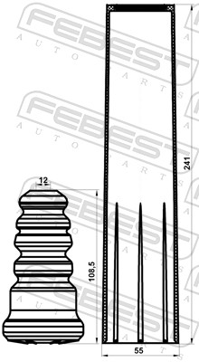 Kit parapolvere, Ammortizzatore - VLSHB-S40IIR-KIT FEBEST