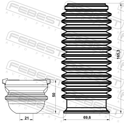 Dust Cover Kit, shock absorber - VLSHB-S60F-KIT FEBEST