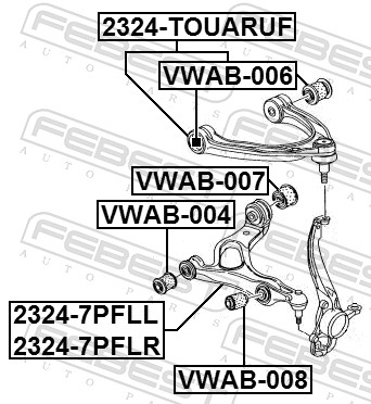 Control Arm-/Trailing Arm Bush - VWAB-006 FEBEST