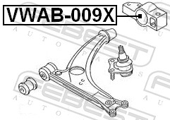 Control Arm-/Trailing Arm Bush - VWAB-009X FEBEST