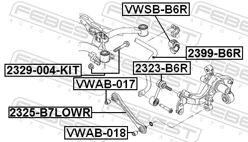 Control Arm-/Trailing Arm Bush - VWAB-018 FEBEST