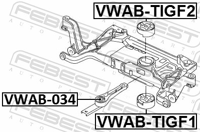 Engine Mounting - VWAB-034 FEBEST