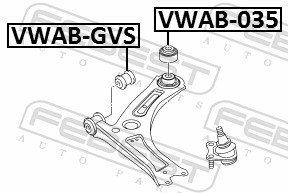 Control Arm-/Trailing Arm Bush - VWAB-035 FEBEST