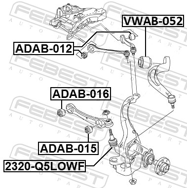 Control Arm-/Trailing Arm Bush - VWAB-052 FEBEST