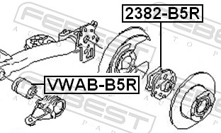 Mounting, axle beam - VWAB-B5R FEBEST