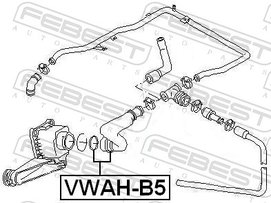 Hose, crankcase breather - VWAH-B5 FEBEST